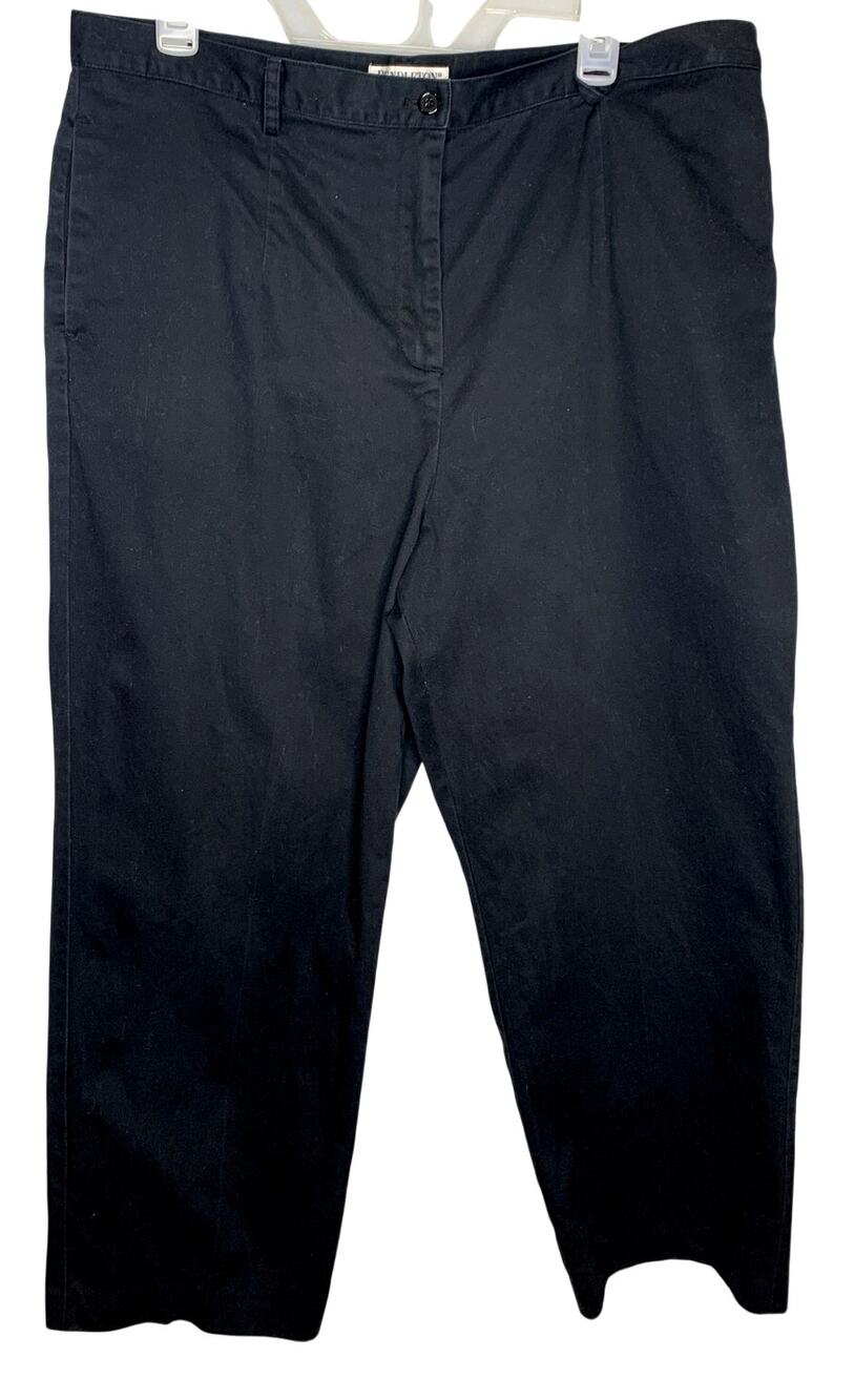 Pendleton Women's 16 Wide Leg Black 100% Cotton Pants